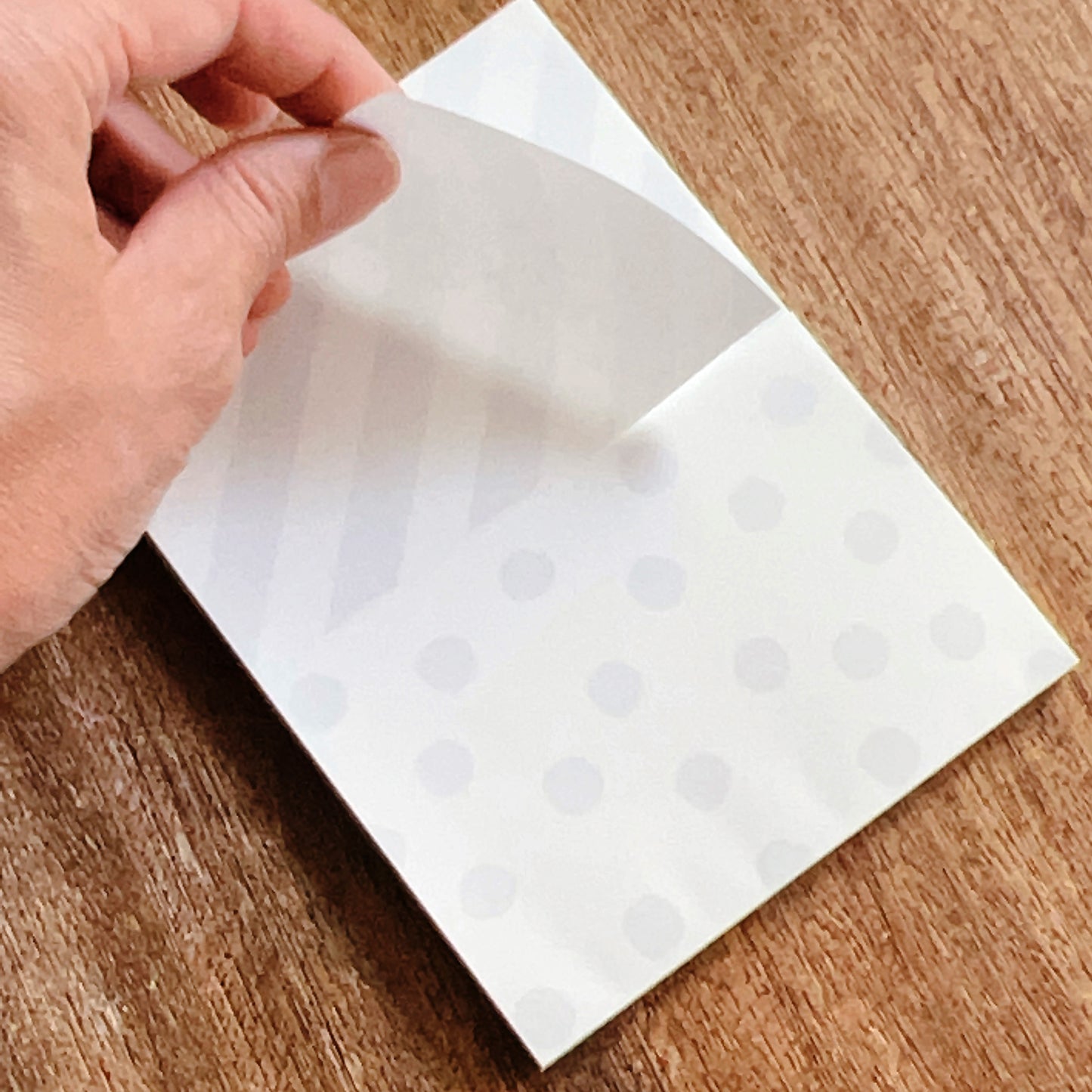 Perforated Memo Pad Dots & Stripes 02 Grey 