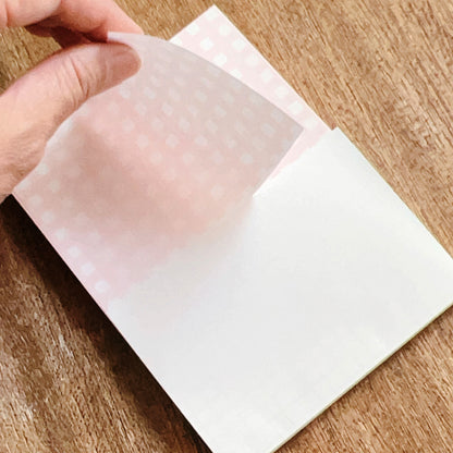 Perforated Memo Pad Check & Check Pink 
