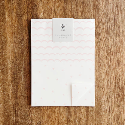 Perforated Memo Pad Wave & Triangle Pink