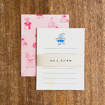 Tadashi Nishiwaki × mizushima Small Letter Writing set People and Food