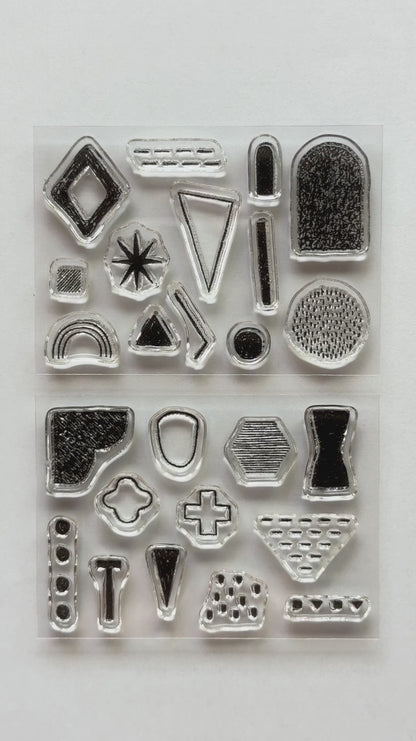 JIZAI Clear Stamp BOX Shapes set 03