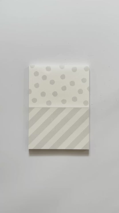 Perforated Memo Pad Wave & Triangle Grey 