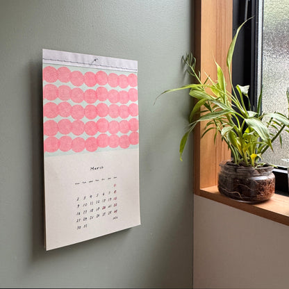 水縞模様カレンダー水玉縞々 2026