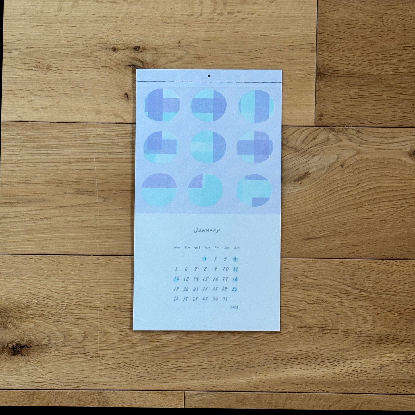 水縞模様カレンダー水玉縞々 2026