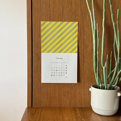 水縞模様カレンダー水玉縞々 2026