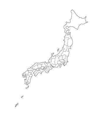 ハンコ　日本白地図 ＜メール便不可＞